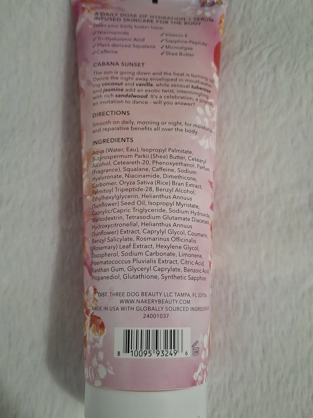 Nakery Beauty Cabana Sunset Body Butter — Pink Hydrating Skin Toning Cream - Picture 3 of 3
